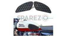 Royal Enfield Interceptor and GT 650 Tank Rubber Knee Pad Pair Black - SPAREZO